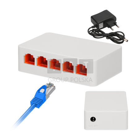 Extralink URANOS | Switch | 5x 10/100Mb/s Fast Ethernet, Desktop