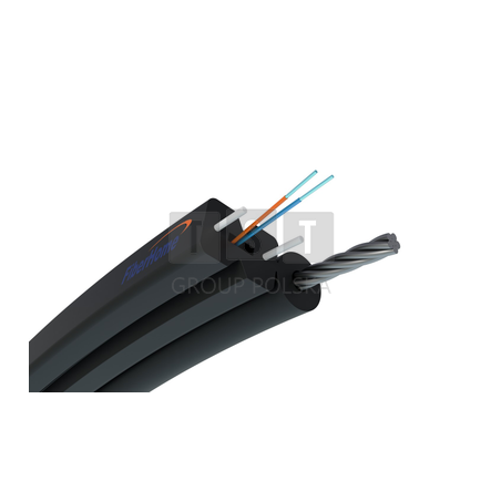 Kabel światłowodowy napowietrzny płaski 2F | S-NOTKSP, jednomodowy, 2J, G.657A1, 0,6kN, 5,2mm | Fiberhome