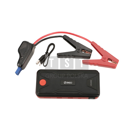 360 D6H Jump Starter Kit | Powerbank | Power bank z funkcją rozruchu pojazdów, 10000mAh, 2x USB, latarka LED