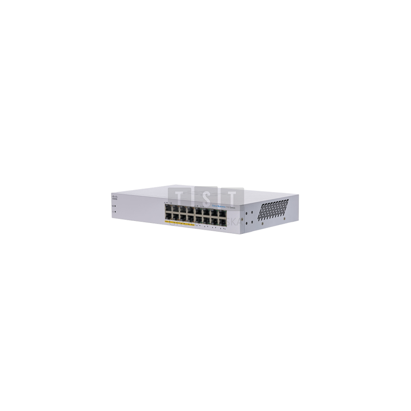 Cisco CBS110-16PP | Switch | 16x RJ45 1000Mb/s, 8x PoE, Desktop, Rack, Niezarządzalny, 64W