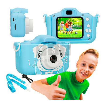 Extralink Kids Camera H28 Single Niebieski | Aparat cyfrowy | 1080P 30fps, wyświetlacz 2.0"
