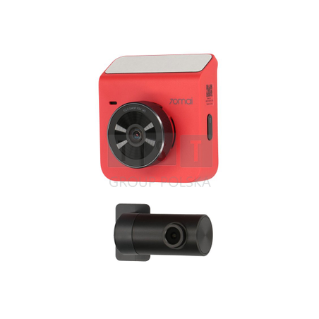 70mai Dash Cam A400 + RC09 Czerwony | Rejestrator samochodowy | Rozdzielczość 1440p + 1080p, GPS, WiFi
