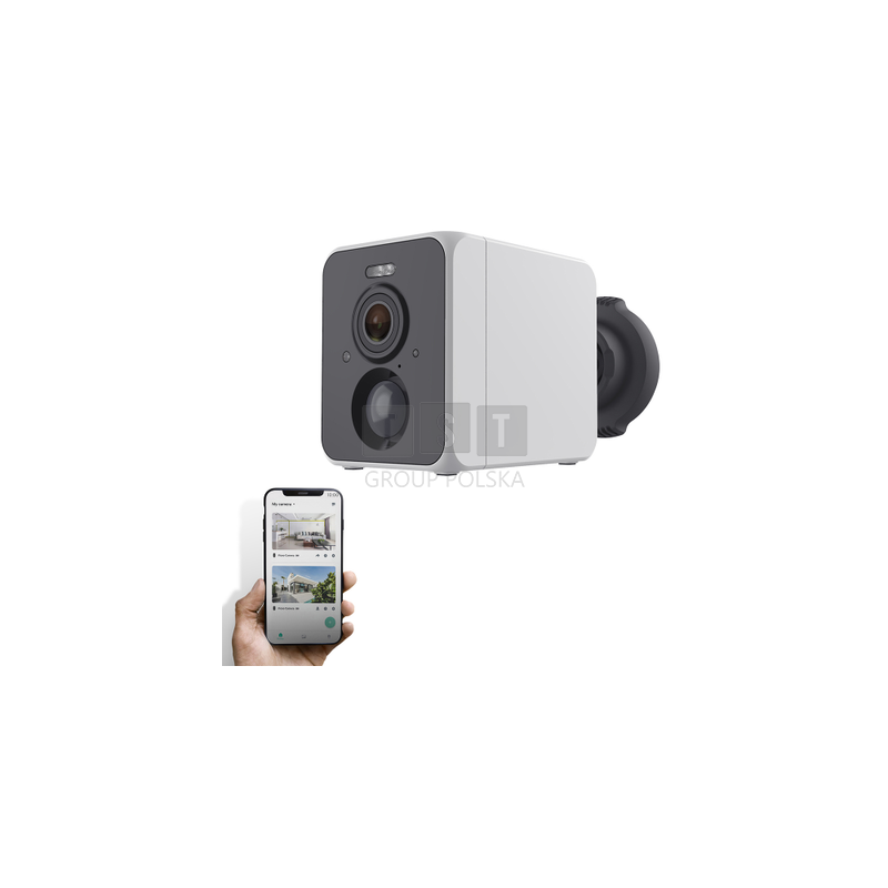 Extralink CubeX80 | Kamera IP | Zewnętrzna kamera IP, 2,5K, IP65, Akumulator 5000mAh, EC4400