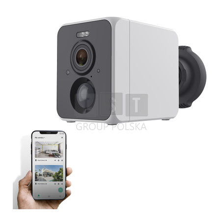 Extralink CubeX80 | Kamera IP | Zewnętrzna kamera IP, 2,5K, IP65, Akumulator 5000mAh, EC4400