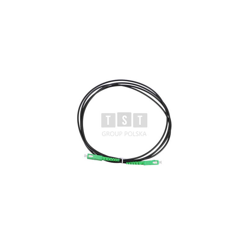Extralink SC/APC-SC/APC Czarny | Patchcord | Jednomodowy, Simplex, 3mm, 3m