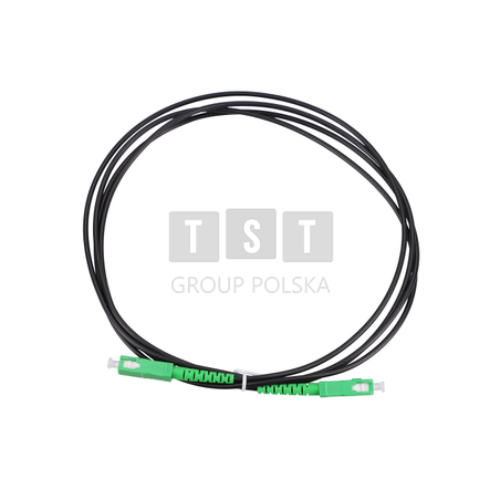 Extralink SC/APC-SC/APC Czarny | Patchcord | Jednomodowy, Simplex, 3mm, 1m