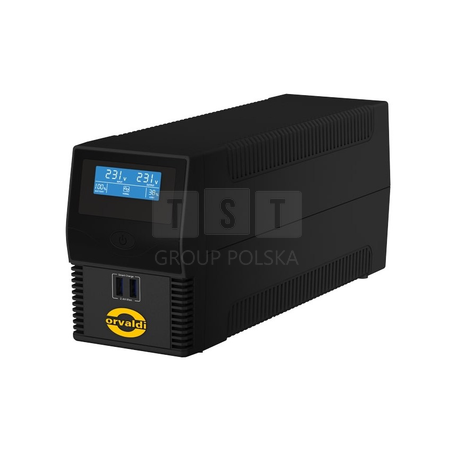 Orvaldi i650LCD USB | Zasilacz awaryjny | UPS, 600VA/360W, 7Ah, 4x IEC
