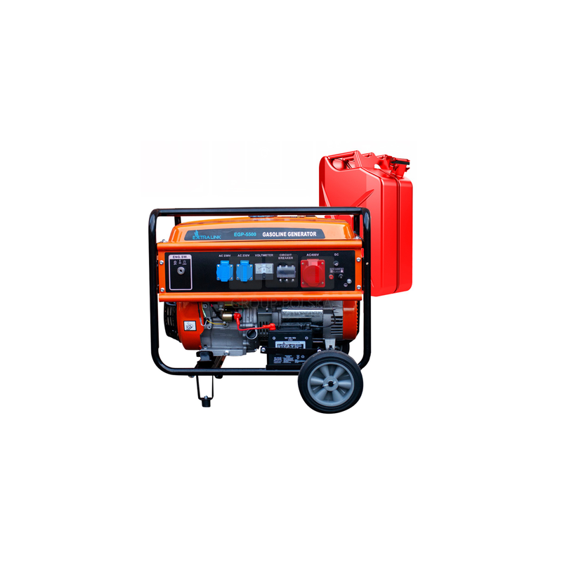 Extralink EGP-5500 | Agregat prądotwórczy | benzynowy, 5,5kW 3F