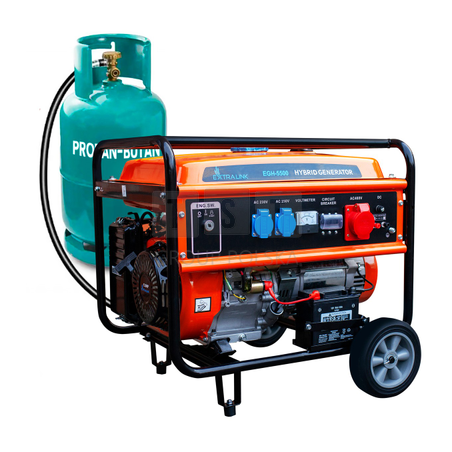 Extralink EGH-5500 | Agregat prądotwórczy | hybrydowy, 5,5kW 3F
