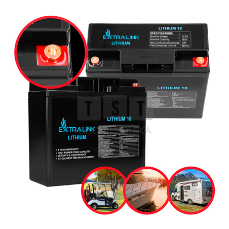 Extralink LiFePO4 18AH | Akumulator | 12.8V, BMS