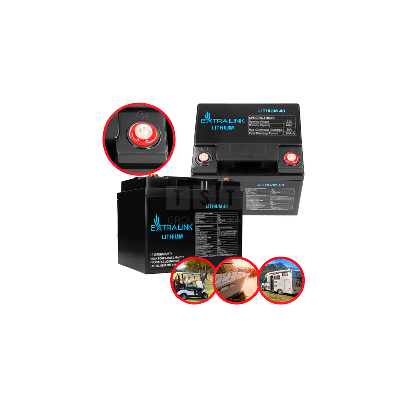 Extralink LiFePO4 40AH | Akumulator | 12.8V, BMS