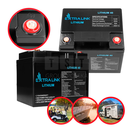 Extralink LiFePO4 40AH | Akumulator | 12.8V, BMS