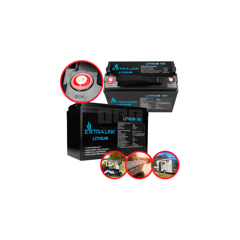 Extralink LiFePO4 100AH | Akumulator | 12.8V, BMS