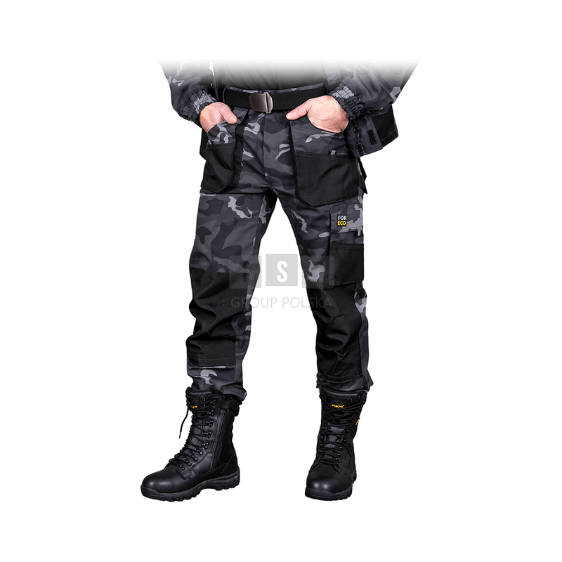 REIS FORECO SBJS FUNKCJONALNE SPODNIE ROBOCZE MĘSKIE DO PASA OCHRONNE MONTERSKIE R. 56