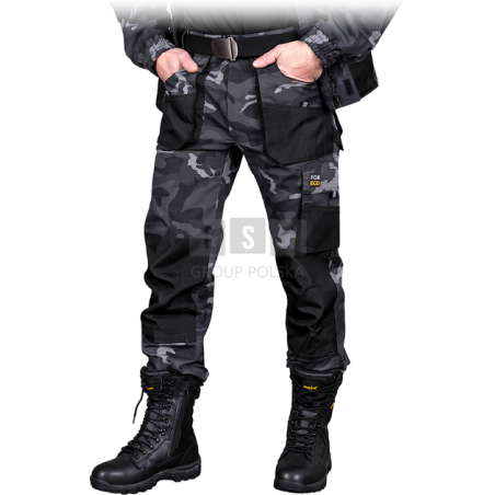 REIS FORECO SBJS FUNKCJONALNE SPODNIE ROBOCZE MĘSKIE DO PASA OCHRONNE MONTERSKIE R. 56