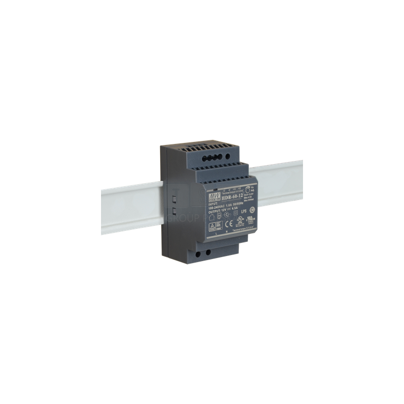 HDR 15V/60W/4A zasilacz na szynę DIN HDR-60-12