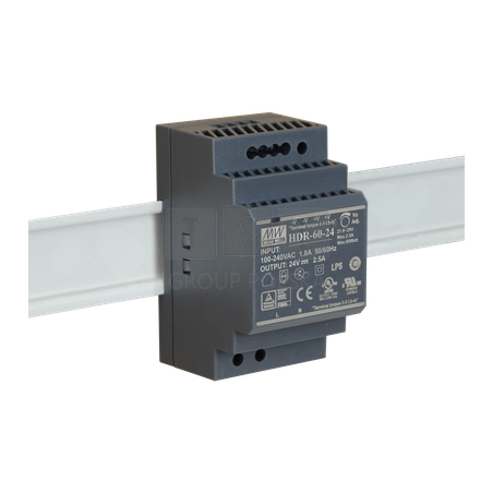 HDR 24V/60W/2.5A zasilacz na szynę DIN HDR-60-24