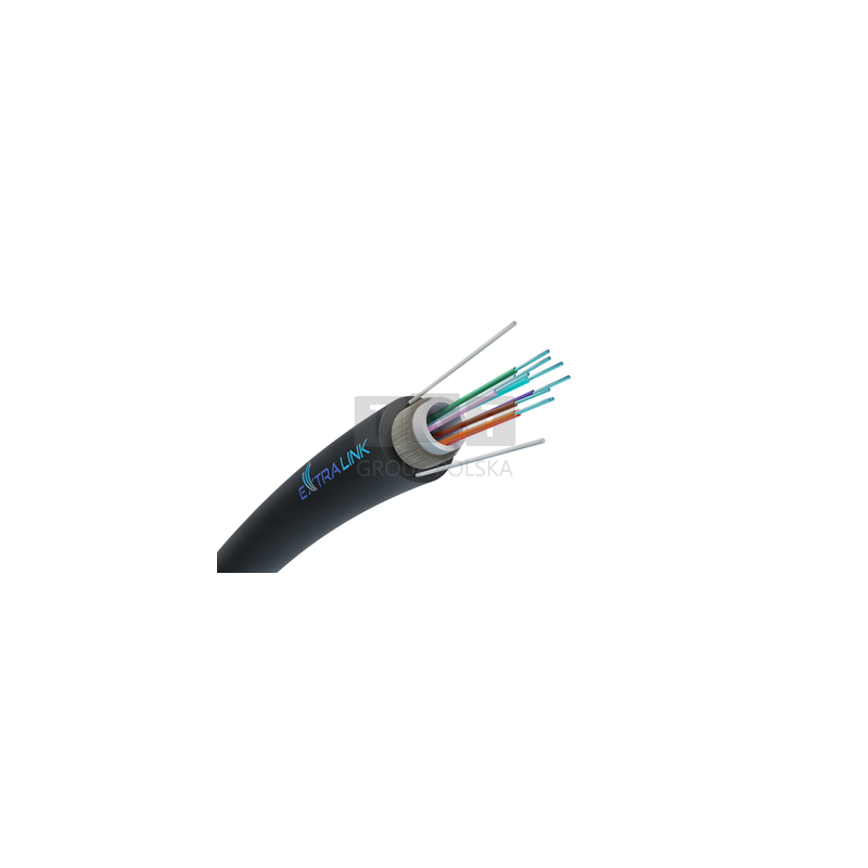 Kabel światłowodowy napowietrzny 8F | jednomodowy G652D, 0.5k, 5.2mm | Extralink