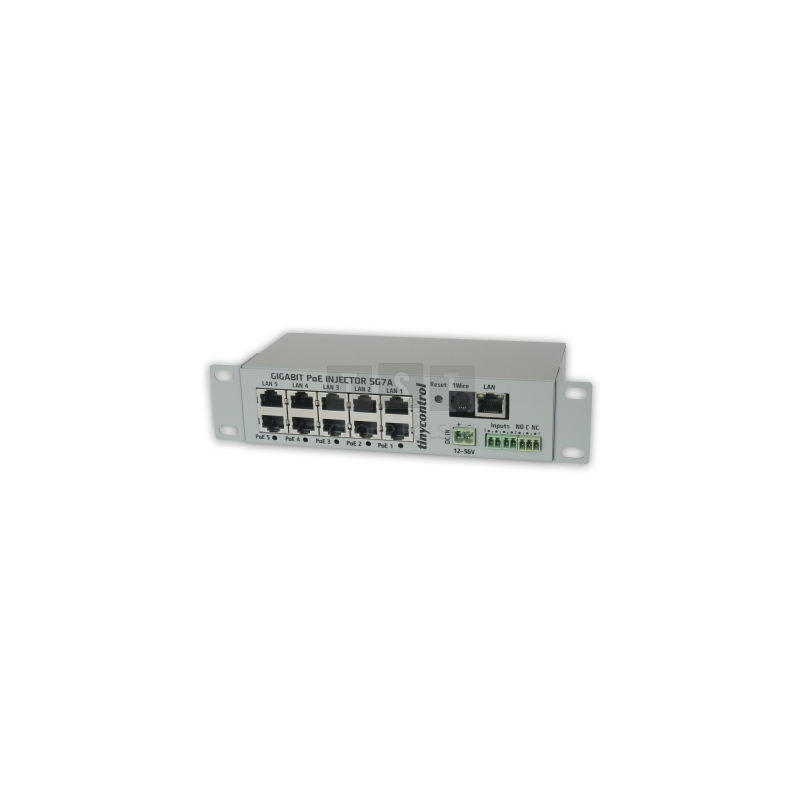 Tinycontrol 5G7A-M | PoE Injector | 10x RJ45 1000Mb/s, 5x PoE, zarządzalny