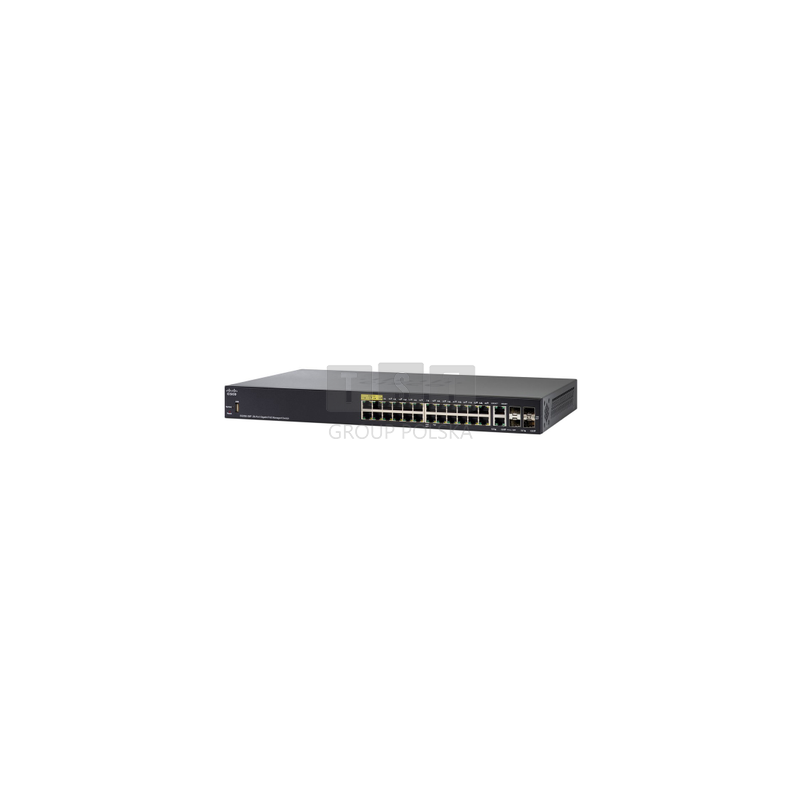 Cisco SG350-28P | Switch PoE | 24x 1000Mb/s PoE, 195W, 2x Combo(RJ45/SFP) + 2x SFP, Zarządzalny