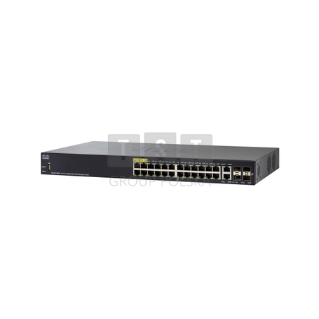Cisco SG350-28MP | Switch PoE | 24x 1000Mb/s PoE, 382W, 2x Combo(RJ45/SFP) + 2x SFP, Zarządzalny
