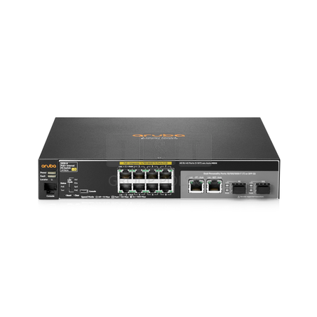 Aruba 2530 8 PoE+ | Switch | 8x RJ45 100Mb/s, PoE+, 2x RJ45/SFP Combo
