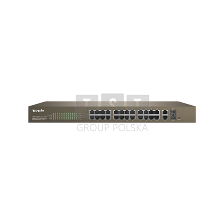 Tenda TEF1226P-24-440W | Switch | 24x 10/100Mbs, 2x GE + 2x SFP