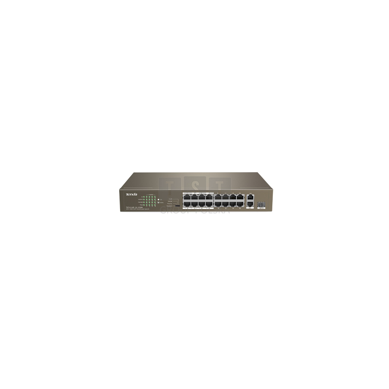 Tenda TEF1118P-16-150W | Switch | 10/100MBPS PoE, 2x 10/100/1000MBPS, 1x SFP, 150 W