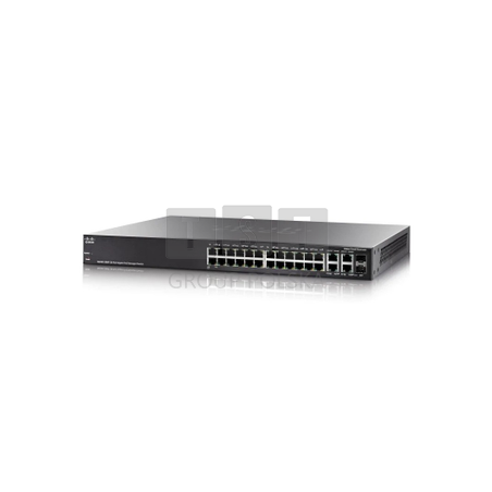 Cisco SG300-28MP-K9-EU | Switch | 24x RJ45 1000Mb/s PoE, 2x RJ45/SFP Combo, 180W