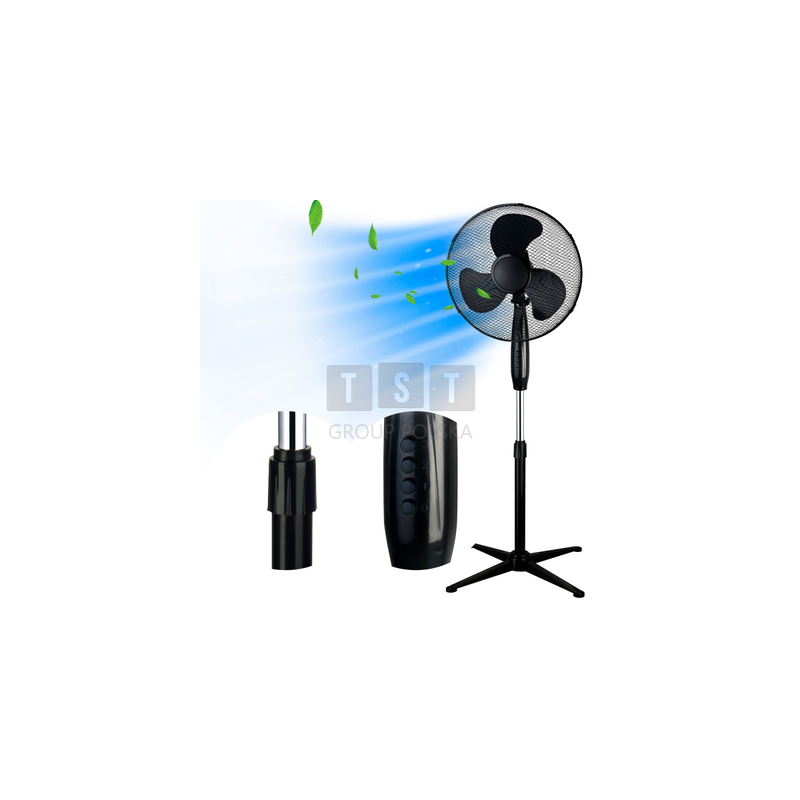 Extralink Bryza ESF-40D-BL Czarny | Wentylator stojący | 3 łopatki, 3 prędkości