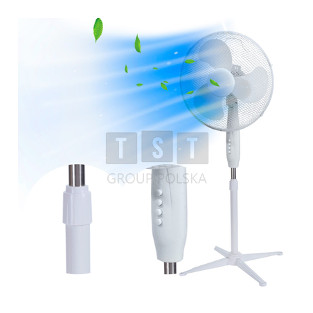 Extralink Bryza ESF-40D-WH Biały | Wentylator stojący | 3 łopatki, 3 prędkości