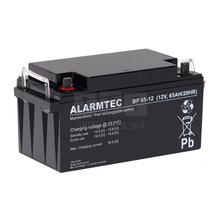 Akumulator Alarmtec 65Ah/12V AL 12V-65Ah