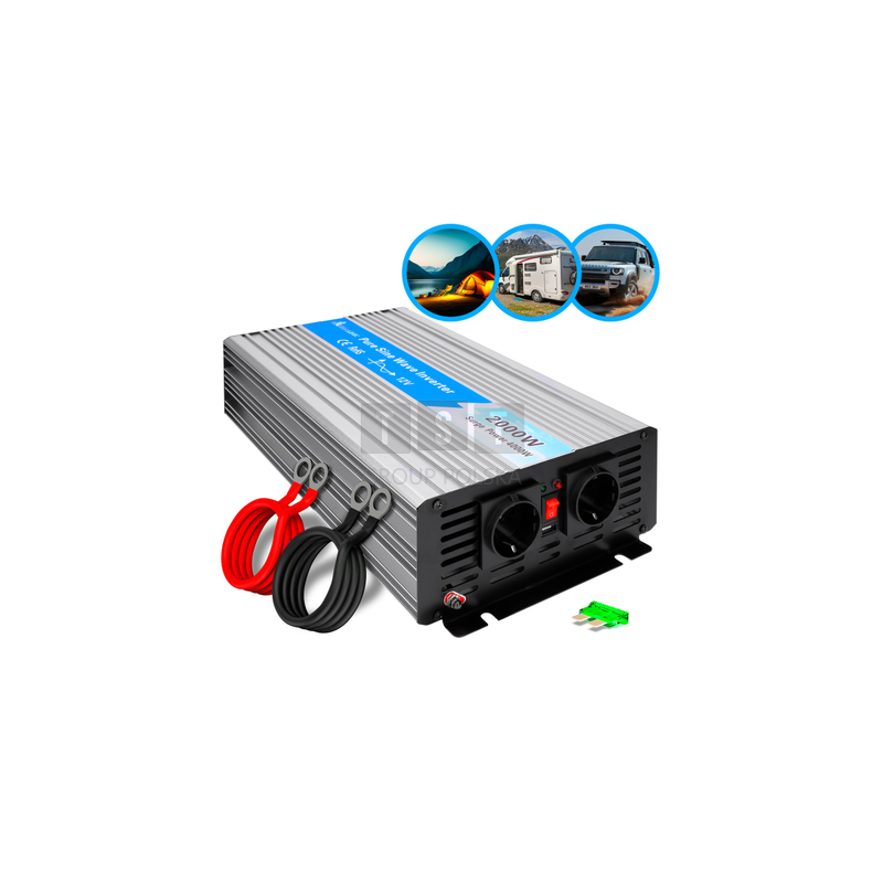 Extralink OPIP-2000W | Przetwornica napięcia | samochodowa 12V, 2000W czysty sinus