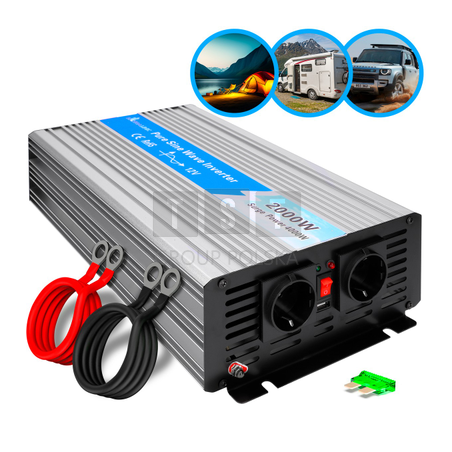 Extralink OPIP-2000W | Przetwornica napięcia | samochodowa 12V, 2000W czysty sinus