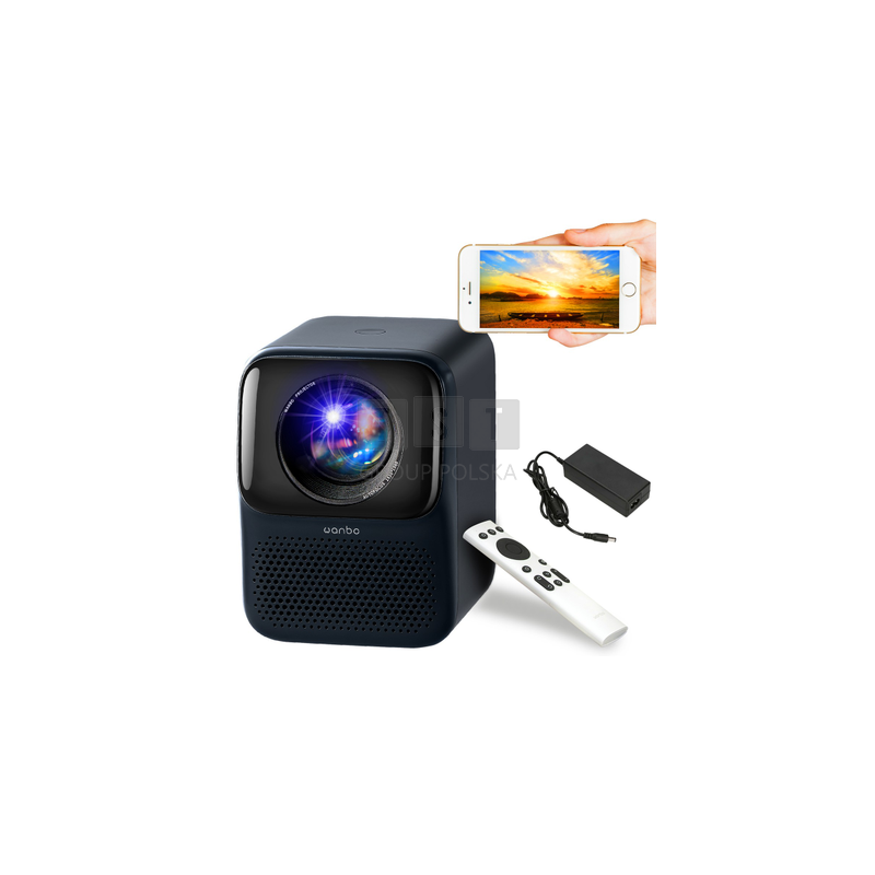 Wanbo T2 Max New Ciemnoniebieski | Projektor | Full HD, 1080p, WiFi, 1x HDMI, 1x USB