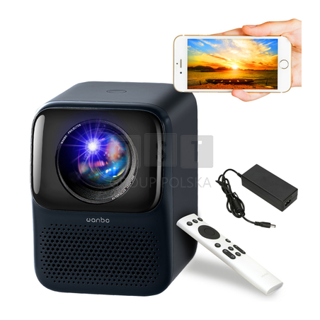 Wanbo T2 Max New Ciemnoniebieski | Projektor | Full HD, 1080p, WiFi, 1x HDMI, 1x USB