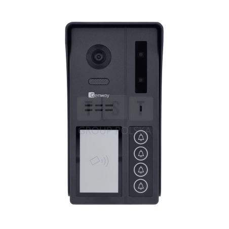 Genway F-S64-2W - Panel wideodomofonowy 4 rodzinny z czytnikiem kart serii F