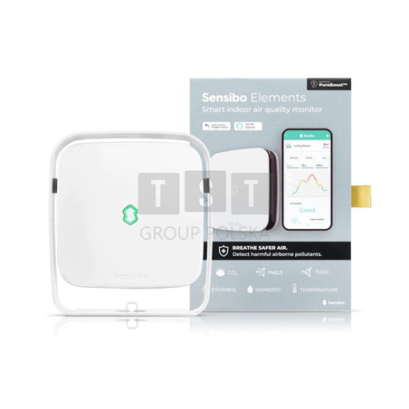 Sensibo Elements | Czujnik jakości powietrza | CO2, PM2.5, TVOC, Etanol, Temperatura, Wilgotność