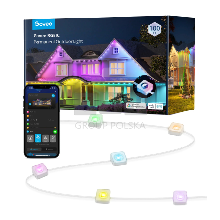 Govee H705A Permament Outdoor Lights 30m | Oświetlenie LED | RGBIC, Wi-Fi, Bluetooth, IP67