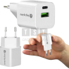 ŁADOWARKA SIECIOWA everActive GaN SC-390Q 30W 1xUSB-C 1xUSB-A PD PPS
