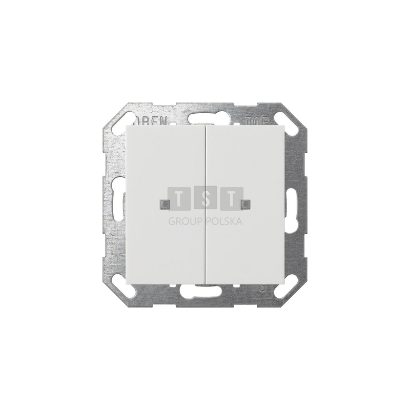 GIRA czujnik przyciskowy 2x KNX ONE System 55 biały 517303