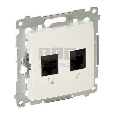 GNIAZDO KOŃCOWE RJ-45 + RJ-12 D5T.01/11-SIMON54