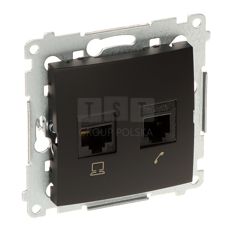 GNIAZDO KOŃCOWE RJ-45 + RJ-12 D5T.01/49-SIMON54