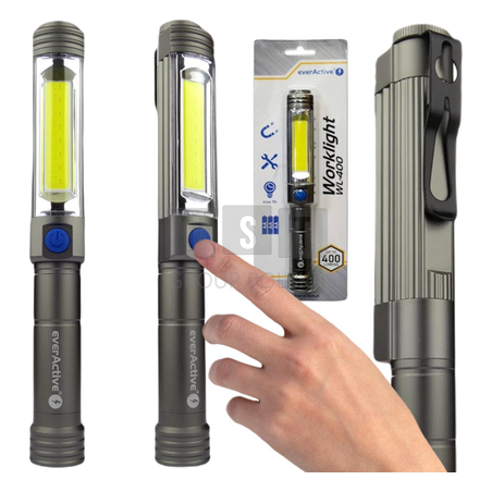 Latarka warsztatowa inspekcyjna COB LED everActive WL-400 5W 400 lumenów IP54 z magnesem