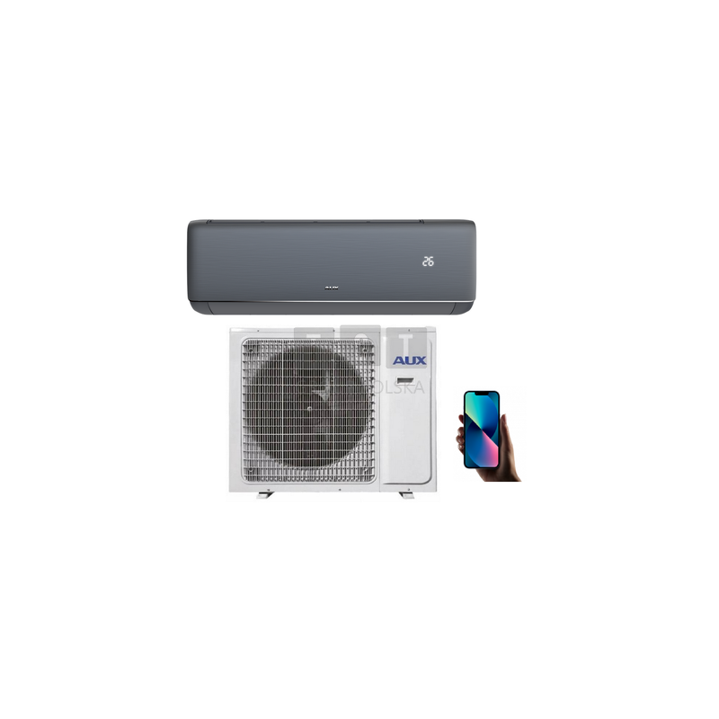 Klimatyzator Split, Pompa ciepła powietrze- powietrze Q-SMART PREMIUM GREY AUX-12QB