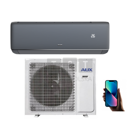 Klimatyzator Split, Pompa ciepła powietrze- powietrze Q-SMART PREMIUM GREY AUX-12QB