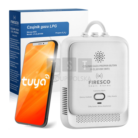 Czujnik gazu LPG Propan-Butan Firesco JY-ZL2010W z WiFi aplikacja Tuya