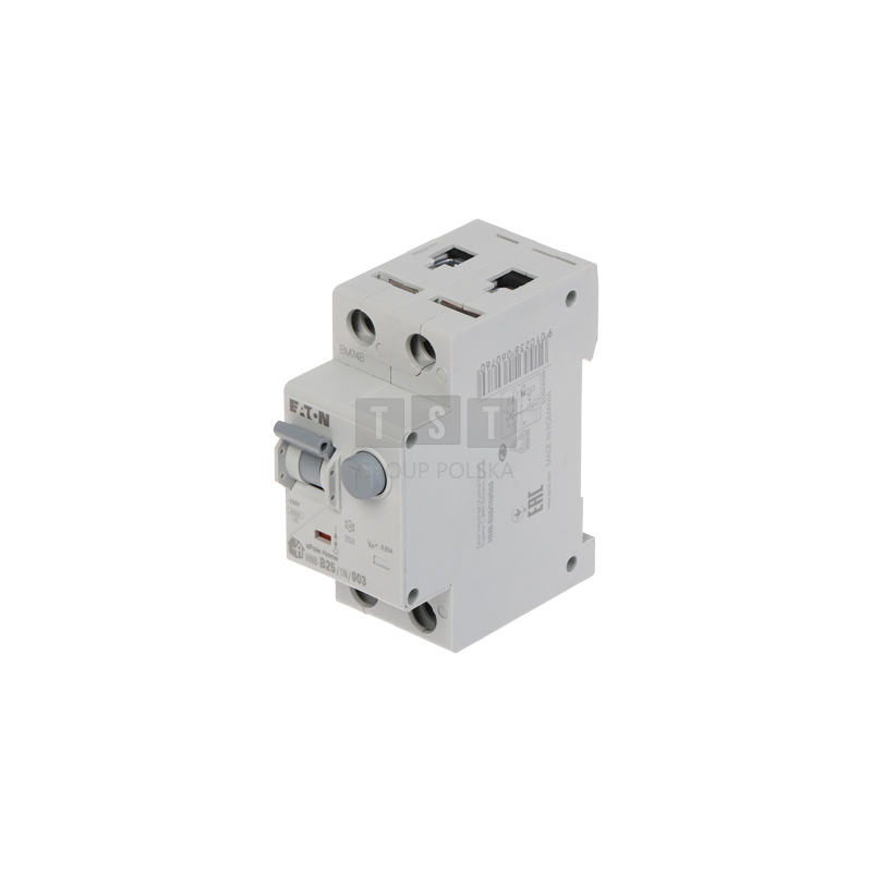 WYŁĄCZNIK RÓŻNICOWO-NADPRĄDOWY HNB-B25/1N/003 JEDNOFAZOWY, TYP AC 30 mA 25 A EATON