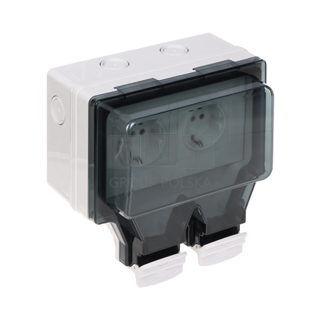 GNIAZDO NATYNKOWE PODWÓJNE ATLO-S2IP6 IP66