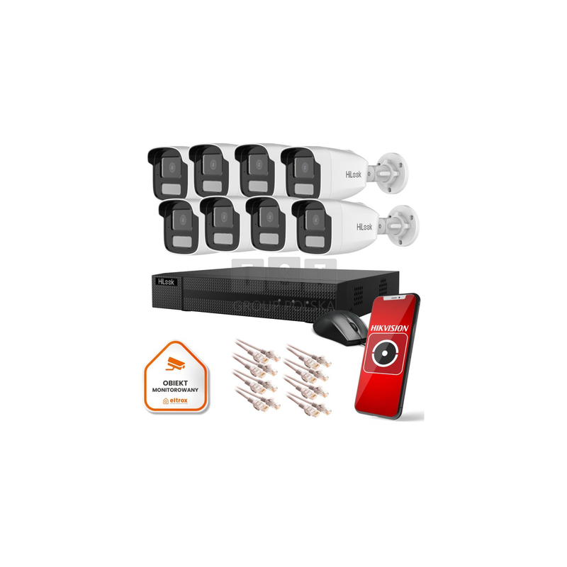 Zestaw monitoringu Hilook by Hikvision 8 kamer IP IPCAM-B2-50DL